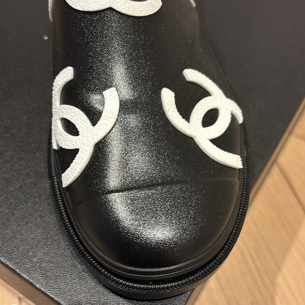Black low rain boots with white print size 37 - Picture 6 of 7
